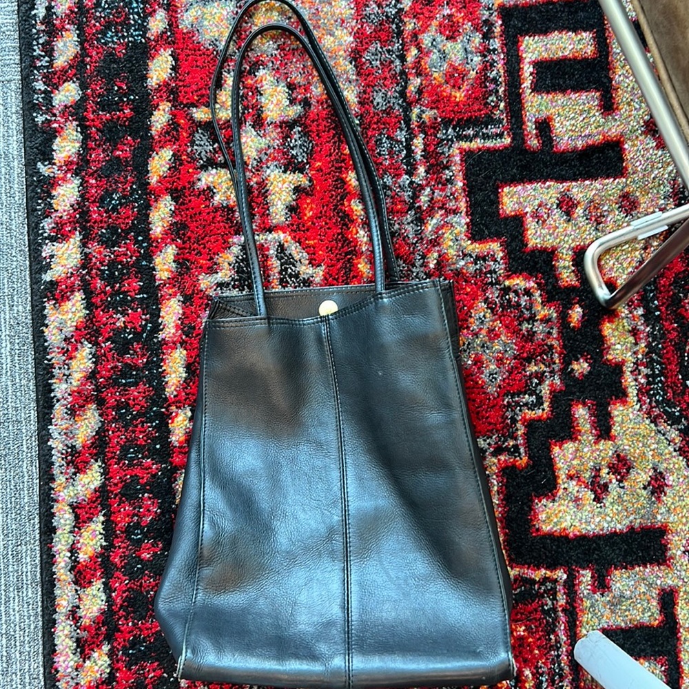 HOBO Black Leather Tote Bag